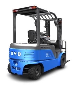 Сделанный в Китае, четырех поворотных баланса BYD вес 1,6-1,8 тонны чисто электрический вилочный погрузчик для одного привода