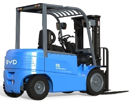 Изготовленный в Китае, четырехствольный балансовый погрузчик BYD весом 7,0-8,0 тонны чисто электрический вилочный погрузчик для Dual Drive